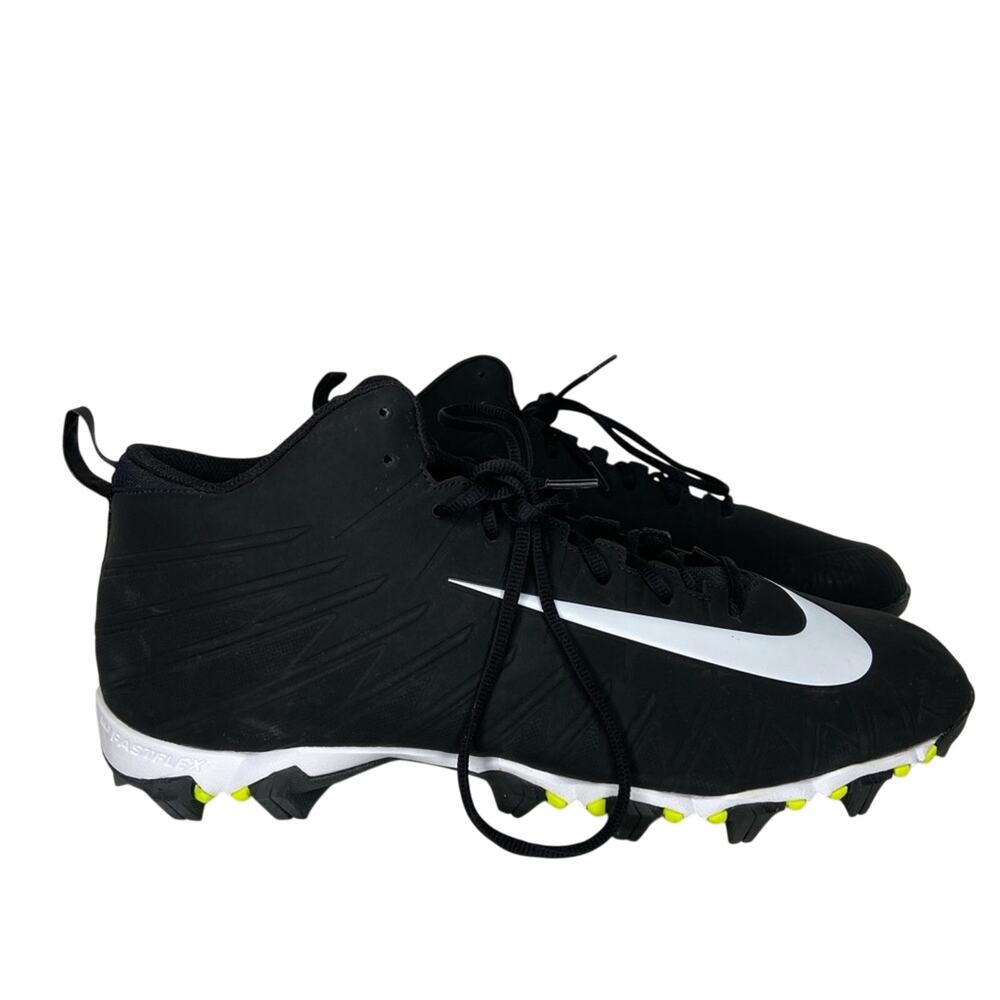 New Nike FB Men's Cleats Black and White Athletic Shoes Size 16